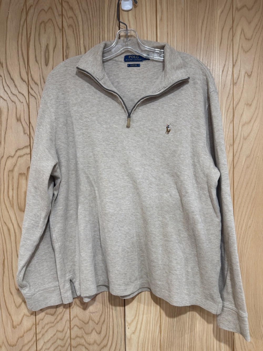 Men's Estate-Rib Cotton Quarter-Zip Pullover